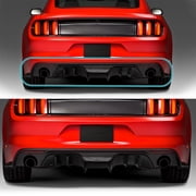 Spec-D Tuning R Style Rear Bumper Diffuser w/ Side Valances Panel Compatible with 2015-2017 Ford Mustang