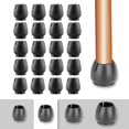 thumbnail image 1 of 20 Piezas Fundas para patas de Silla QUANZHOUTIANDI silicona con fieltro Negro 17-21 mm, 1 of 5