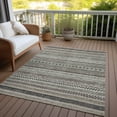 thumbnail image 6 of Addison Rugs Chantille Indoor/Outdoor Transitional Stripes Taupe Washable Rectangle Rug, 3' x 5', 6 of 6