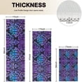 thumbnail image 4 of Purple and Blue Damask Pattern Kitchen Rugs Sets Of 3,Kitchen Runner Rugs Non Skid Washable,Decorative Kitchen Floor Mats for Kitchen,Sink,Laundry,17"x30"+ 17"x47" + 17"x59", 4 of 6