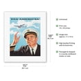 thumbnail image 3 of Pan American World Airways - Airline Captain - Vintage Airline Travel Poster c.1960s - Fine Art Rolled Canvas Print 11in x 14in, 3 of 4