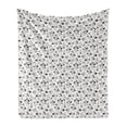 thumbnail image 1 of Floral Soft Flannel Fleece Throw Blanket, Daisies Like Flower Types Drawn by Hand in a Romantic Style, Cozy Plush for Indoor and Outdoor Use, 60" x 80", Charcoal Grey Yellow, by Ambesonne, 1 of 5