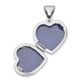 thumbnail image 5 of Lockets Sterling Silver Rhodium-plated & Diamond 20mm D/C Heart Locket, 5 of 5
