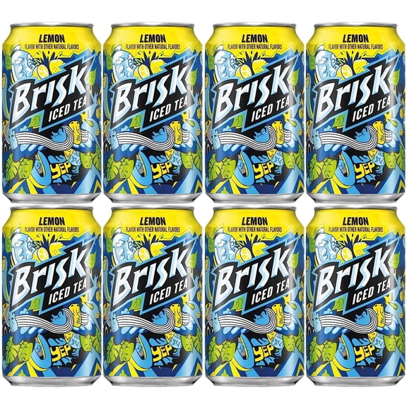 Brisk Iced Tea, Lemon, 12oz Cans (Pack of 8, Total of 96 Fl Oz)