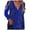 133#Blue, variant on Njagoc3 Womens V-Neck Sequin Solid Color Long Sleeve Casual Blouse Blouse