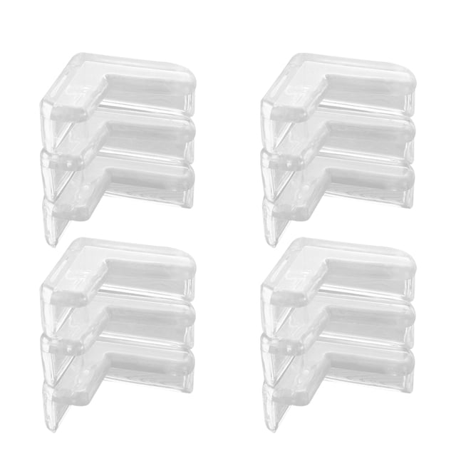 OULII Furniture Protection 24Pcs Impact Absorption Transparent PVC Protect Angle 1.6x1.6x0.6in