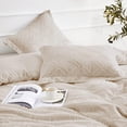 thumbnail image 3 of Maple&Stone Queen Duvet Cover Set Pieces Textu Tufted Boho Bedding Sets Zipper Closure Design with Ties Duvet Cover + Pillow Shams Comforter NOT Included ( Queen Siz, 3 of 7
