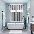 thumbnail image 3 of Black Grey Stripes Kitchen Curtains Sets for Windows 36 Inch Length, Simple Striped Lines Minimalist Modern Rod Pocket Window Treatments Tier Curtains and Valances Set for Bedroom/Bathroom, 3 of 8