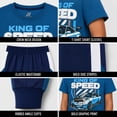 thumbnail image 4 of Pro Athlete Boys Sweatsuit Set Short Sleeve Crewneck Graphic Tees & Tricot Jogger Sweatpants 4 Piece, 4 of 7