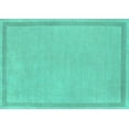 thumbnail image 1 of Ahgly Company Indoor Rectangle Solid Turquoise Blue Modern Area Rugs, 7' x 9', 1 of 4
