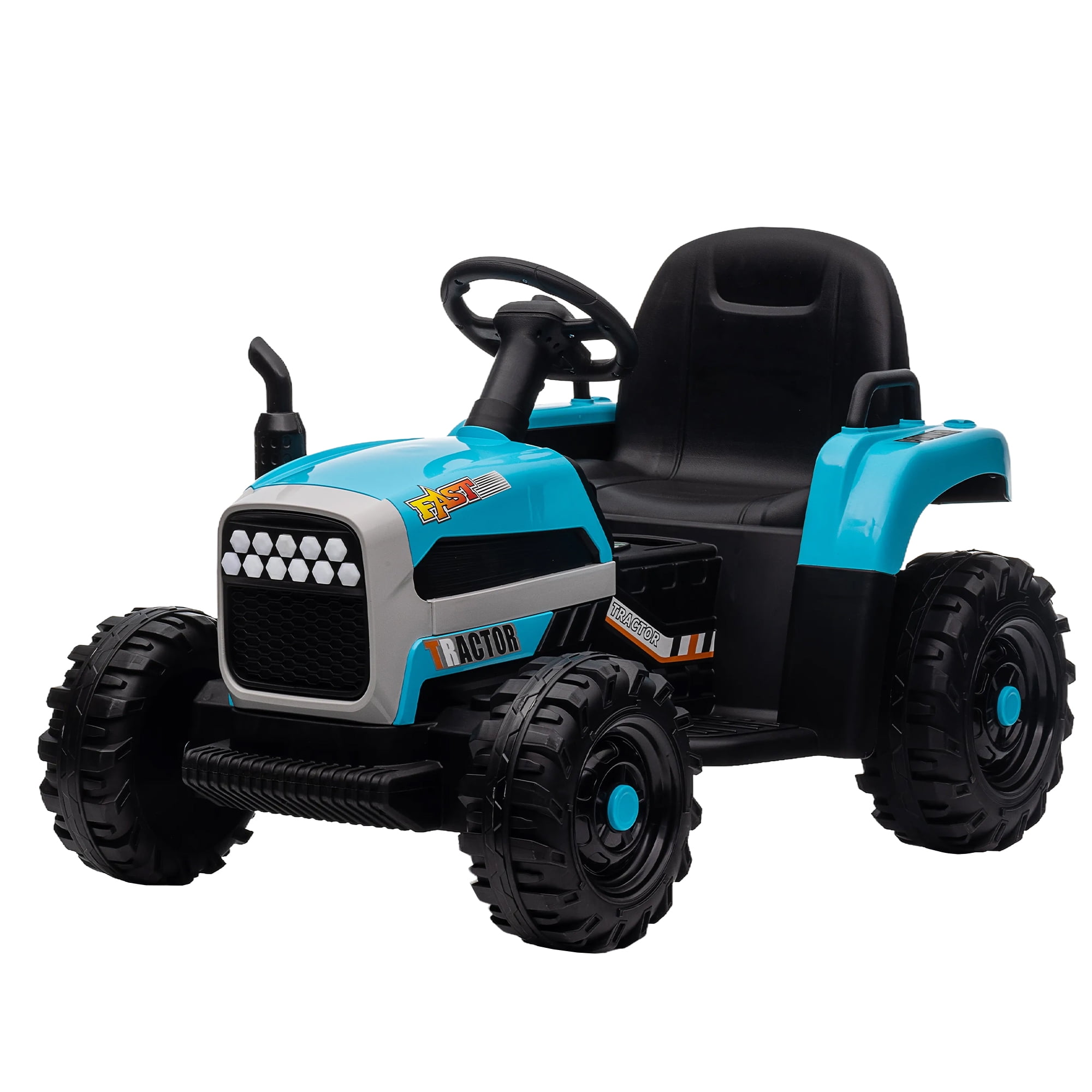 Resenkos Electric Tractor, 12V Battery Powered Electric Tractor Toy with Remote Control, 3-Gear-Shift, Blue