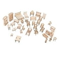 thumbnail image 2 of 34 piezas de muebles de -rompecabezas de maquetas en miniatura casa de DIY accesorios Decoración CUTICAT Rompecabezas de casa de muñecas, 2 of 8
