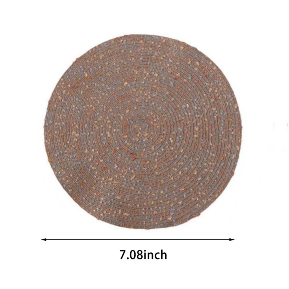 Classic Woven Tabletop Collection, Indoor/Outdoor Placemat Set, Round,4