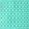 thumbnail image 1 of Ahgly Company Indoor Square Solid Turquoise Blue Modern Area Rugs, 7' Square, 1 of 4