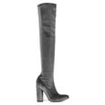 Fahrenheit Over Knee Women's High Heel Boots in Gray