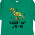 thumbnail image 4 of Inktastic Grammy and Papa Love Me Dinosaur Grandson Boys Long Sleeve Toddler T-Shirt, 4 of 5