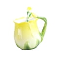 thumbnail image 1 of Taza de café Flower Copa de beber taza de la mañana 320 ml de rosa con cuchara para bebidas calientes café con leche café café leche amarillo, 1 of 8