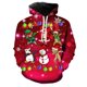 thumbnail image 3 of Sudadera con capucha y estampado 3D de Papá Noel y muñeco de nieve, novedad en sudaderas con capucha y gráfico navideño de Feliz Navidad, sudaderas con capucha unisex de invierno, 3 of 5
