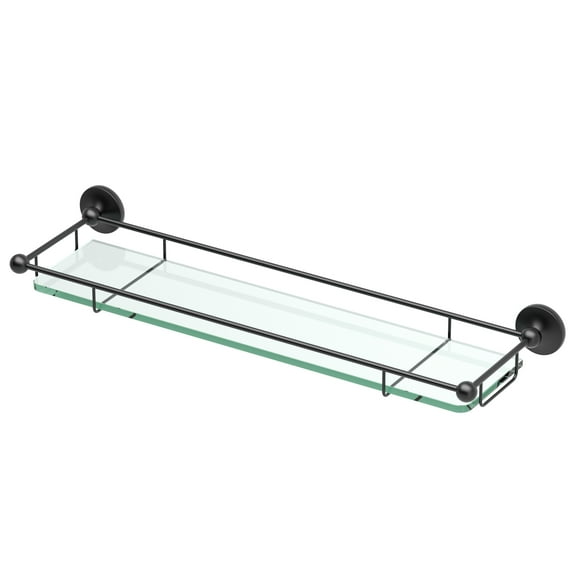 Gatco 1465MX Premier Railing Glass Shelf 20"L Matte Black