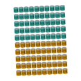 thumbnail image 1 of 100 anillos reutilizables de aluminio 2023 para patas de paloma, numerados y de identificación. naranja y verde, 1 of 7