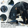 thumbnail image 4 of Twin Bed Toddler Canopy Tent, Kids Indoor Canopy Privacy Space Sleeping Playhouse Blackout Bunk Bed Tents Twin Size (Galaxy Tent) for Boys Girl Birthday, Christmas House Gift, 4 of 15