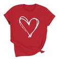 thumbnail image 2 of Valentines T-Shirt Print Graphic Tees Cute Love Heart Shirts Casual Short Sleeve, 2 of 8