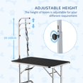 thumbnail image 4 of Table de Toilettage pour Chien en Acier Inoxydable Argenté - Hauteur et Rangement Réglables / 36 Pouces x 24 Pouces / Station Professionnelle de Toilettage pour Animaux pour la Maison et le Salon, 4 of 7