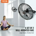 thumbnail image 2 of Ventilador de pared VEVOR de 18 pulgadas con inclinación de 360 grados 4000 CFM, 2 of 9
