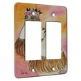 thumbnail image 1 of KuzmarK™ 2 Gang Rocker Wall Plate - Siamese Cats Tahiti Kitties Abstract Cat Art by Denise Every, 1 of 1