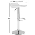thumbnail image 3 of SAFAVIEH Avish Square Swivel Low Back Bar Stool, White, 3 of 7