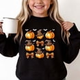 thumbnail image 4 of DJDLJWCJ Girls Halloween Fleece Sweatshirt Long Sleeve Crew Neck Oversized Graphic Pullover Kids Fall Casual Halloween Sweatshirts Black Size 11, 4 of 7