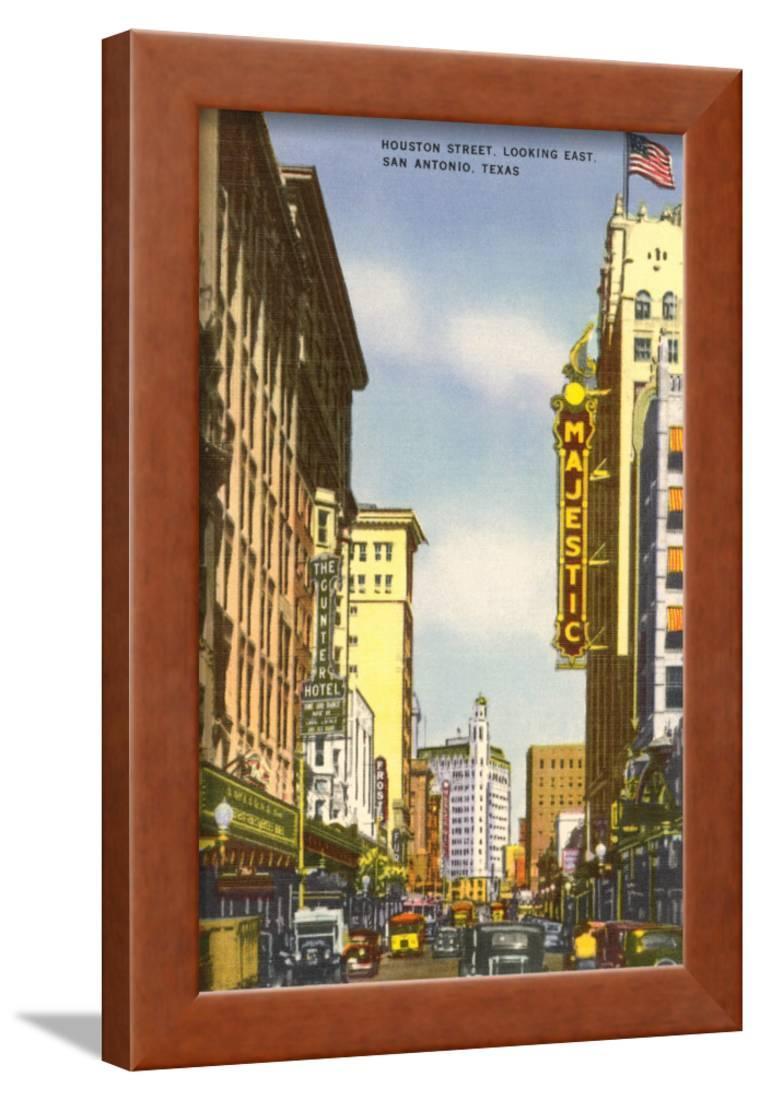 Houston Street San Antonio Texas Framed Print Wall Art Walmart Com Walmart Com