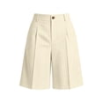 thumbnail image 4 of jjayotai Shorts for Women High Waist Pleated Shorts Wide Leg Loose Fitted Striped Short Summer Business Casual Shorts with Pockets, 4 of 6