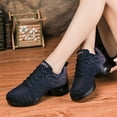 thumbnail image 6 of Women's Jazz Shoes Lace-up Sneakers - Breathable Air Cushion Lady Split Sole Athletic Walking Dance Shoes Platform, 6 of 7