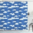 thumbnail image 1 of Ambesonne Cloud Shower Curtain, Computer Drawn Clouds, 69"Wx75"L, Cobalt Blue Pale Blue, 1 of 3