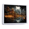 thumbnail image 2 of Designart "Golden Temple China Art painting I" Chinese Floater Framed Wall Art Living Room, 2 of 7
