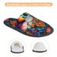 thumbnail image 3 of Balery Vibrant Psychedelic Eye Pantuflas de Casa de Felpa Silenciosas con Diseño Estampado, Zapatillas Cómodas Antideslizantes de Algodón para Interior-Large, 3 of 8
