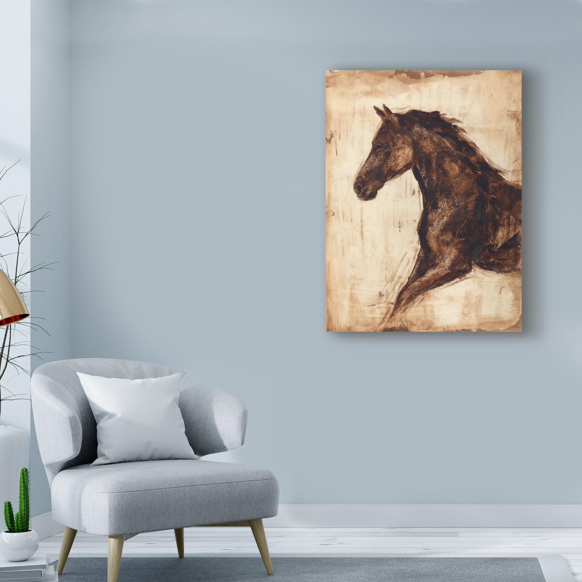 Trademark Fine Art 'Weathered Equestrian I' Canvas Art by Ethan Harper
