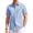 Blue, variant on Summer Men Shirt Guayabera Short Sleeved Button Up Beach Shirt