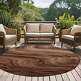 thumbnail image 2 of Brown Wave Wood Grain Washable Round Area Rug 5 ft, Farmhouse Plants Annual Rings Texture, Soft Non Slip Rugs Stain Repellent Indoor Felt Carpet for Living Dining Room Bedroom Home Office, 2 of 9