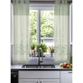 thumbnail image 2 of Sage Green Botanical Sheer Curtains 39 Inch Length 2 Panels Set for Living Room/Bedroom, Spring Floral Leaf Kitchen Curtains Grommet Semi-Sheer Curtains Drapes Voile Window Treatments 27.5"x39"x2, 2 of 7
