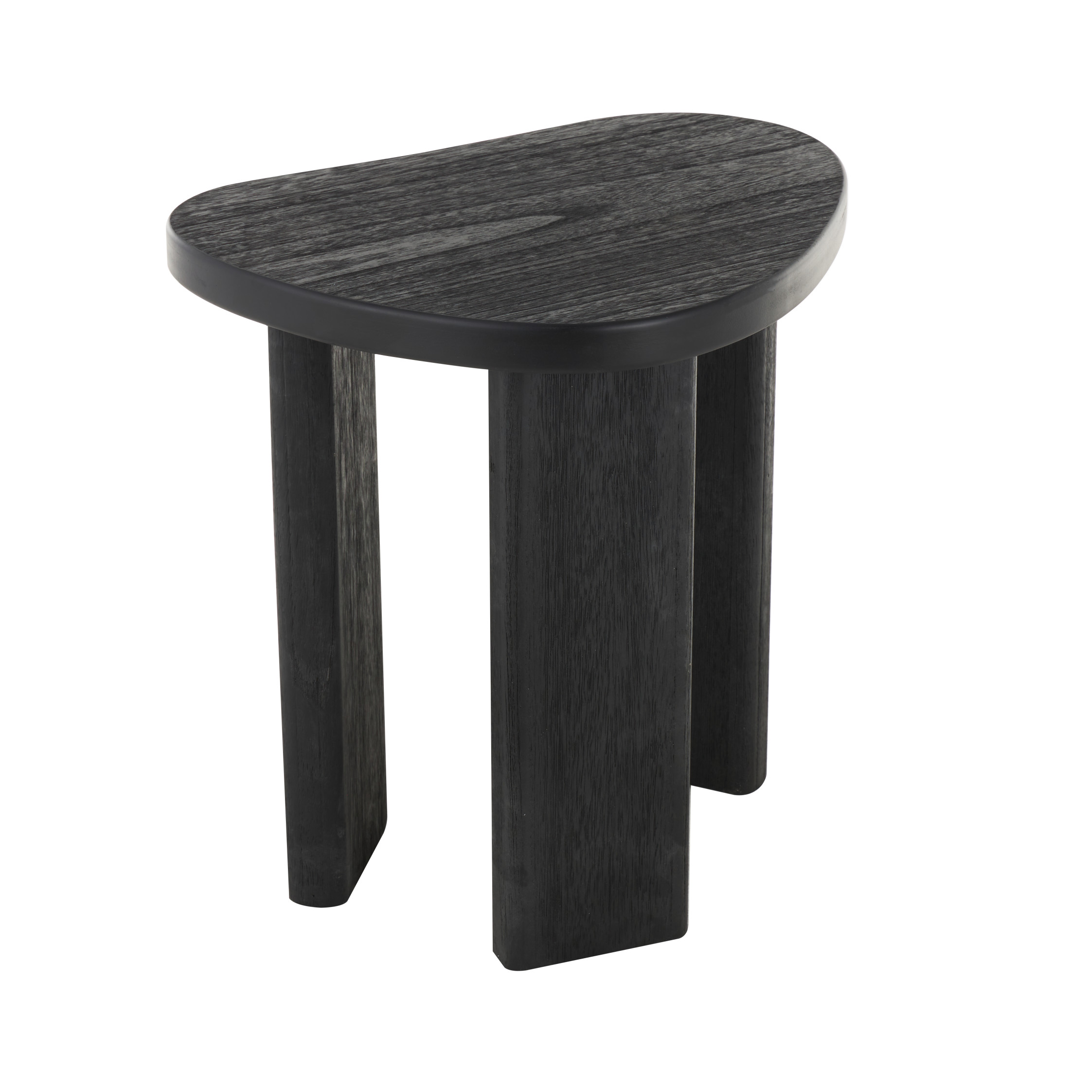 DecMode 20" x 20" Black Wood Handmade Heart Inspired Accent Table, 1-Piece
