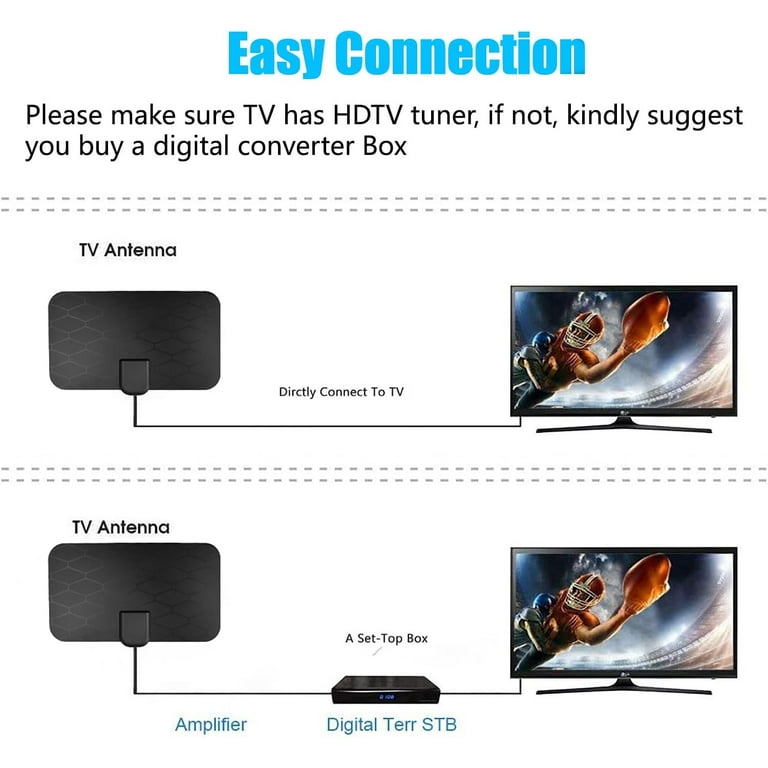 SIISLL Digital TV Antenna 360 Signal Booster, 1000+ Miles, 10ft Coaxial, 4K 1080p HDTV - Walmart.com SIISLL Digital TV Antenna 360 Signal Booster, 1000+ Miles, 10ft Coaxial, 4K 1080p HDTV - Walmart.com