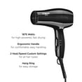 thumbnail image 3 of Conair 1875 Watt Mid-Size Dryer for Powerful Drying and Styling And All Hair Types, Black 303DGN, 3 of 10