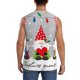 thumbnail image 4 of Fotbe Merry Christmas Gnome1 Men's Camiseta sin Mangas Estampada para Hombres, Playera Casual para Gimnasio, Entrenamiento, Playa-XX-Large, 4 of 7
