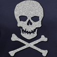 thumbnail image 3 of CafePress - Silver Glitter Skull & Crossbones Women's V Neck T Shirt - Women's V-Neck Dark T-Shirt, 3 of 4