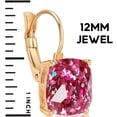 thumbnail image 4 of Humble Chic Hot Pink Earrings for Women - Glitter Lever Back Square Earrings, 4 of 10