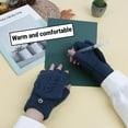 thumbnail image 6 of Holzlrgus Fingerless Gloves for Women, Winter Warm Knitted Gloves Convertible Mittens Flap Cover (2 Pairs), 6 of 6