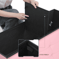 thumbnail image 4 of MoNiBloom 43" Collapsible Ottoman with Storage, PU Leather Storage Ottoman Bench, Modern Storage Footstool for Living Room Bedroom Entryway, Light Pink, 4 of 9