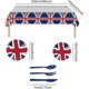 thumbnail image 4 of 2026 114pcs Union Jack Tableware Set - Union Jack Tablecloth/napkins/cups/paper, 4 of 5